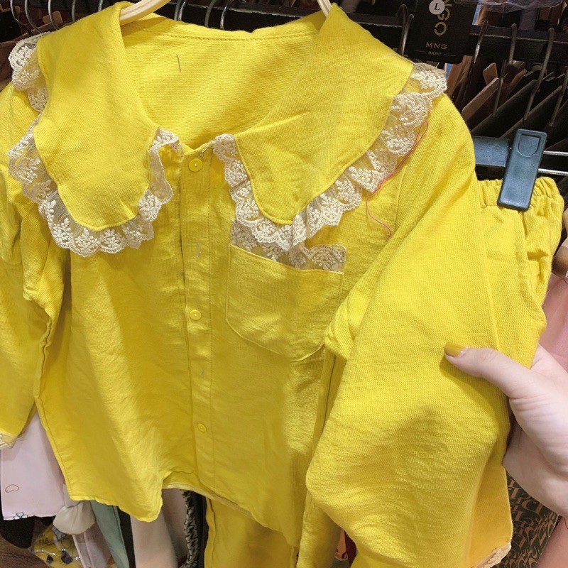 [FlashSale][Giá Huỷ Diệt] Bộ Mặc Nhà Bộ Ngủ Pijama Lua Phối Ren Siêu Hot Siêu Đẹp | BigBuy360 - bigbuy360.vn