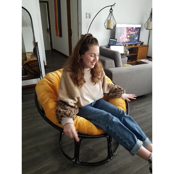 Ghế PaPaSan 100cm thư dãn đọc sách decor nhà kèm nệm cao cấp free ship