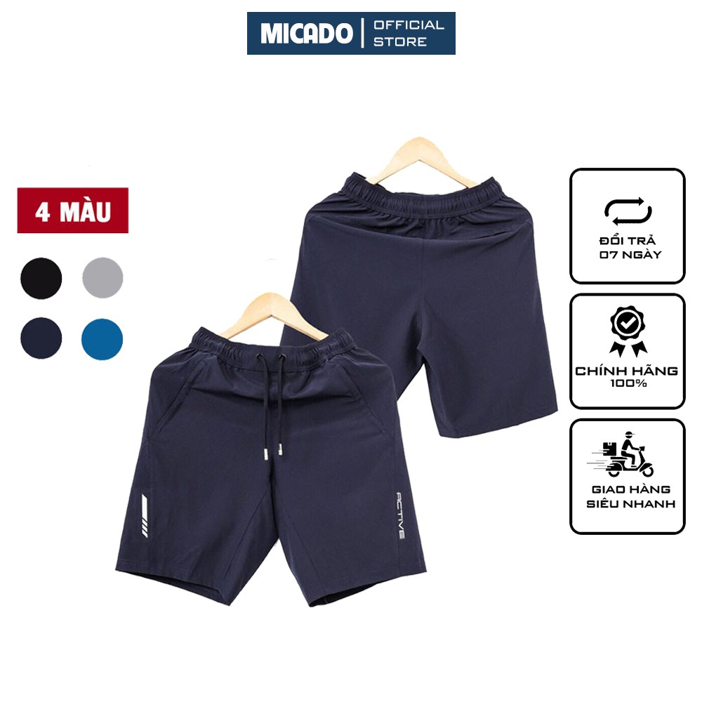 Quần đùi nam thể thao V4 vải gió big size mặc mùa hè thoáng mát Micado
