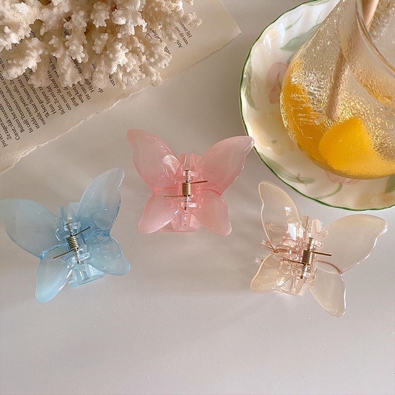 1 Kẹp Tóc Hình Bướm Nhỏ Bằng Acrylic Thời Trang Nữ