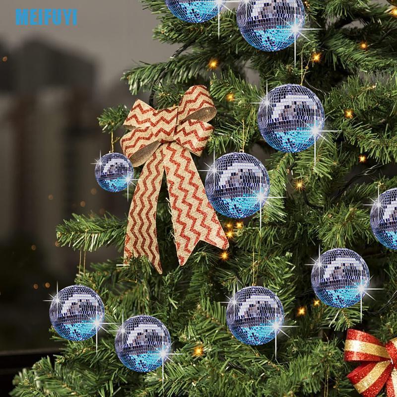 Set 24 quả cầu tráng gương 3cm màu bạc dùng để trang trí giáng sinh