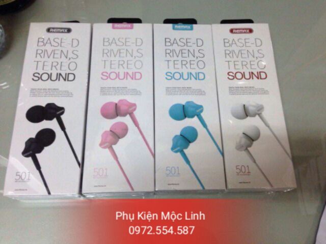 Tai Nghe Chính hãng Remax RM-501 âm thanh siêu chất - R501 chân giắc 3.5
