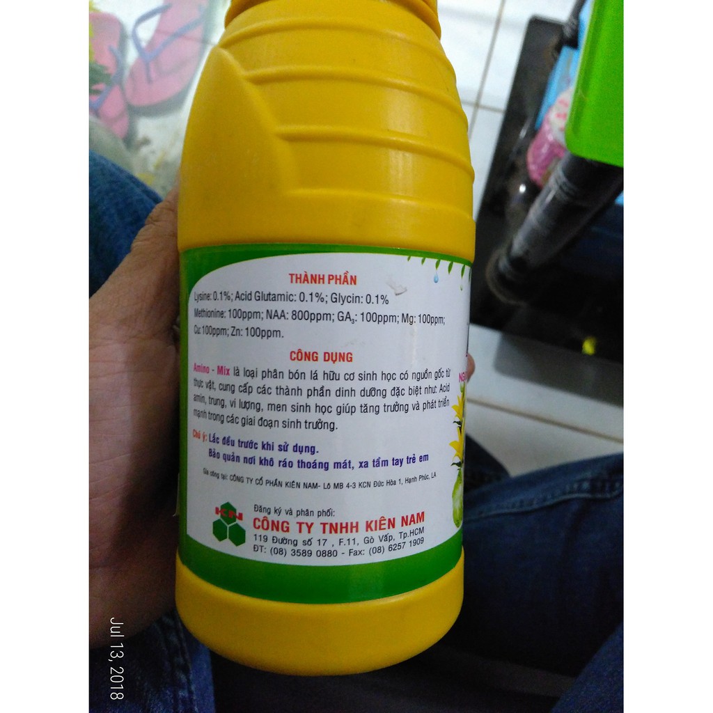 Amino Mix phân hữu cơ sinh học cung cấp vi lượng đạm sinh học tốt lá mạnh rễ giúp đạu trái trái to(chai 500ml)