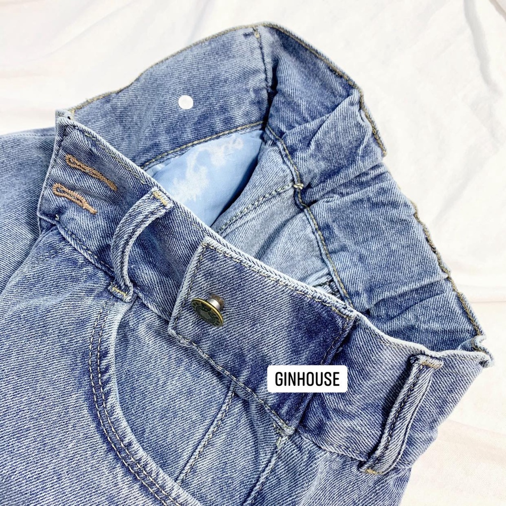 Quần Jean Nữ HJ001 | Baggy Ống Rộng Thời Trang | Cá Tính | GinHouse Shop