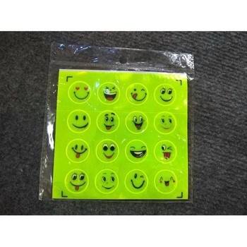 Tem Dán Phản Quang Mặt Cười, Sticker Mặt Cười Dán Đồ, Keo Dính Chắc, Phản Quang Tốt