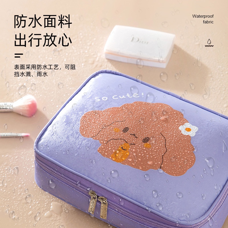 Túi đựng mỹ phẩm đa năng chống thấm nước họa tiết hoạt hình xinh xắn