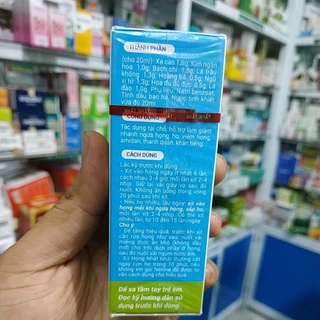 Dung dịch xịt họng nhất nhất 20ml