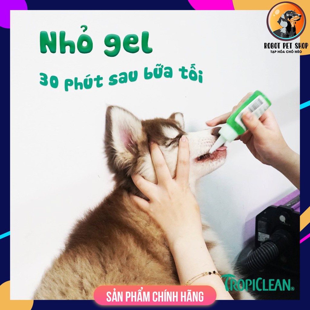 Fresh Breath Clean Teeth Gel 0.5z - WIP - Gel vệ sinh răng miệng chó mèo 14.8ml - ROBOT PETSHOP