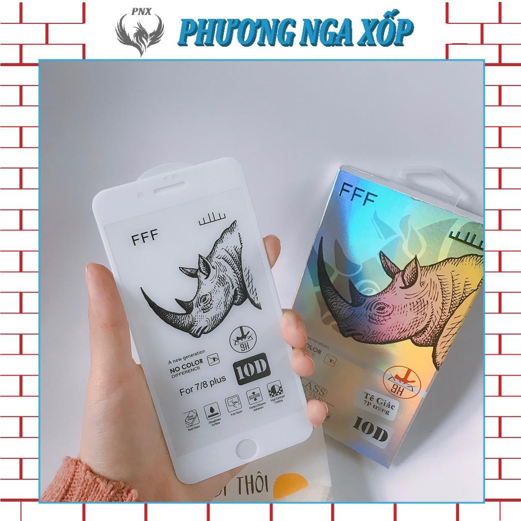 Kính cường lực  FULL MÀN 10D Tê Giác cho iPhone 6 đến 13 Pro Max