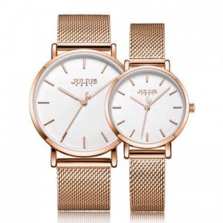 Đồng hồ đôi nam nữ julius ja-1164c julius dây thép