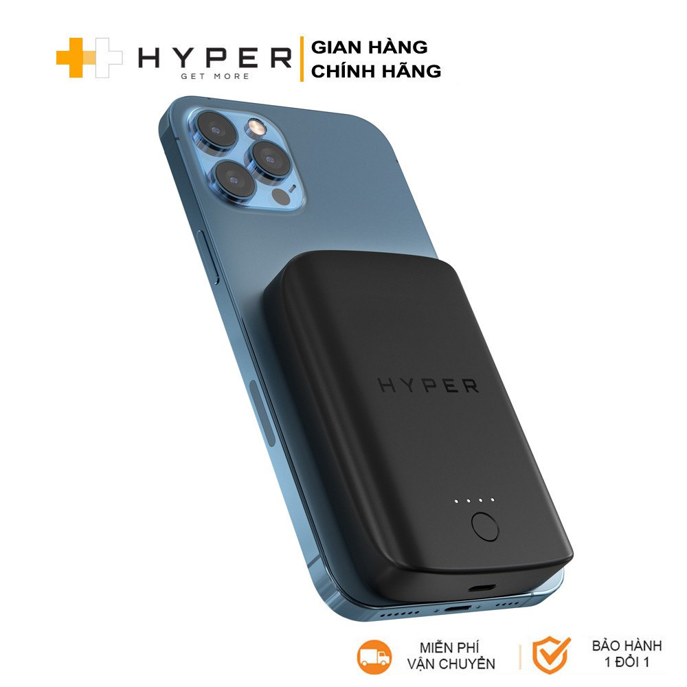 Sạc dự phòng không dây Hyperjuice Magnetic Wireless 5000mah iPhone 12 &amp; Smartphone - (HJ-WL61TC) - Hàng Chính Hãng