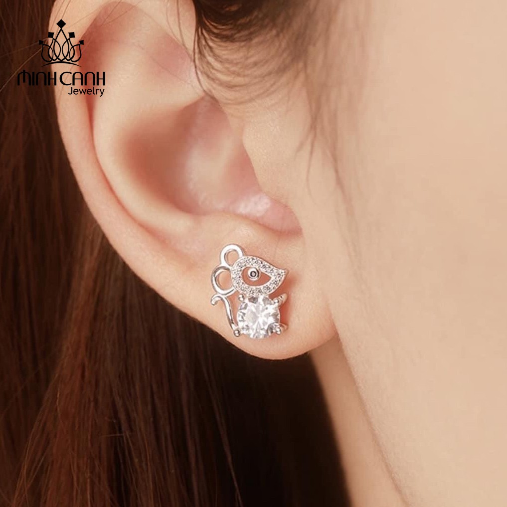 Bông Tai Bạc Hình Chuột - Minh Canh Jewelry