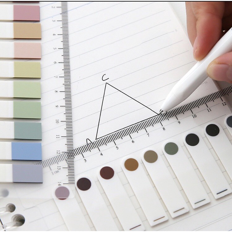 Set 200 giấy note ghi chú đánh dấu sách Pura nhiều màu sắc morandi pastel tiện lợi văn phòng phẩm phong cách Hàn Quốc