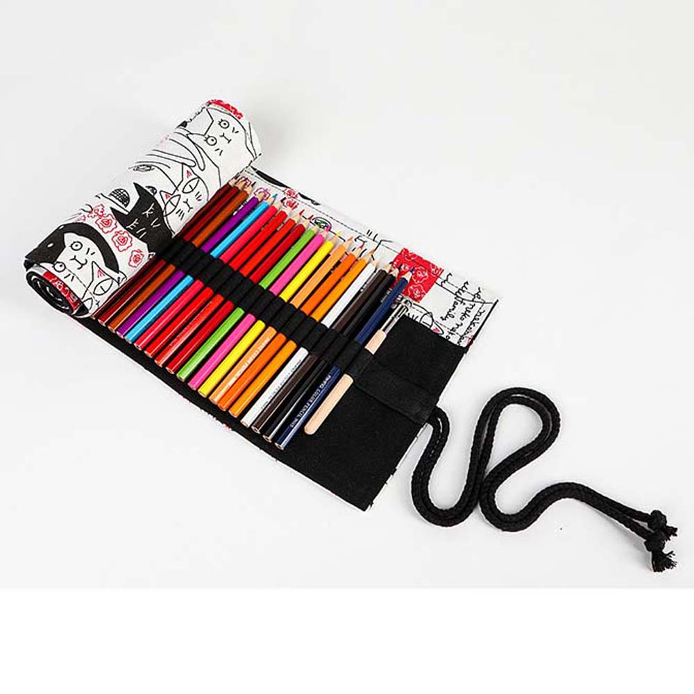 Túi đựng bút chì chia 36 ngăn dạng cuộn sáng tạo