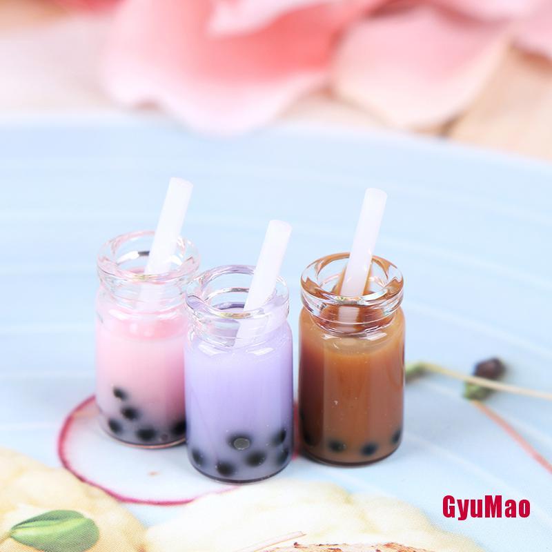 Bộ 3 Ly Trà Sữa mini Tỉ Lệ 1:12 Trang Trí Nhà Búp Bê Xinh Xắn