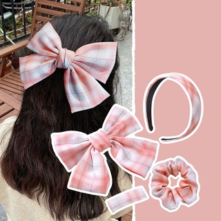 Set JK 4 Món Lolita Ulzzang Kẹp Tóc Băng Đô Nơ Cài