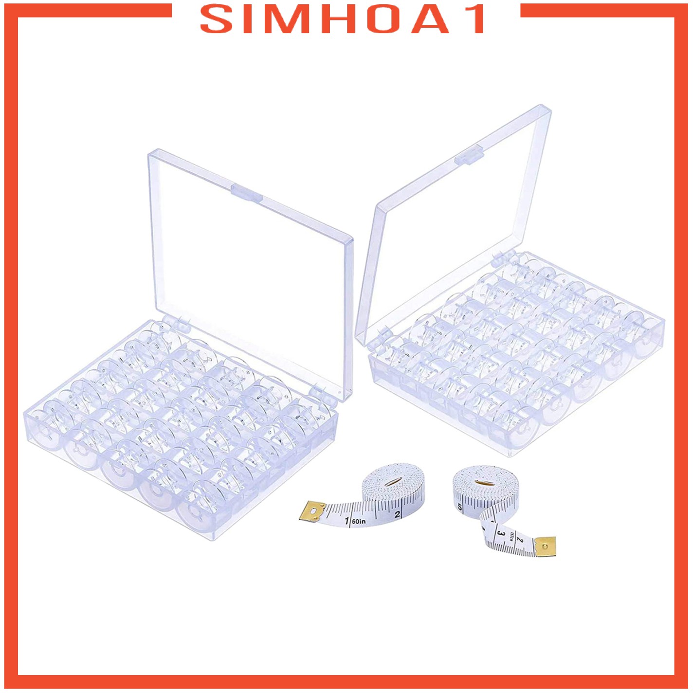 Set 50 Suốt Chỉ Trong Suốt Kèm Hộp Đựng