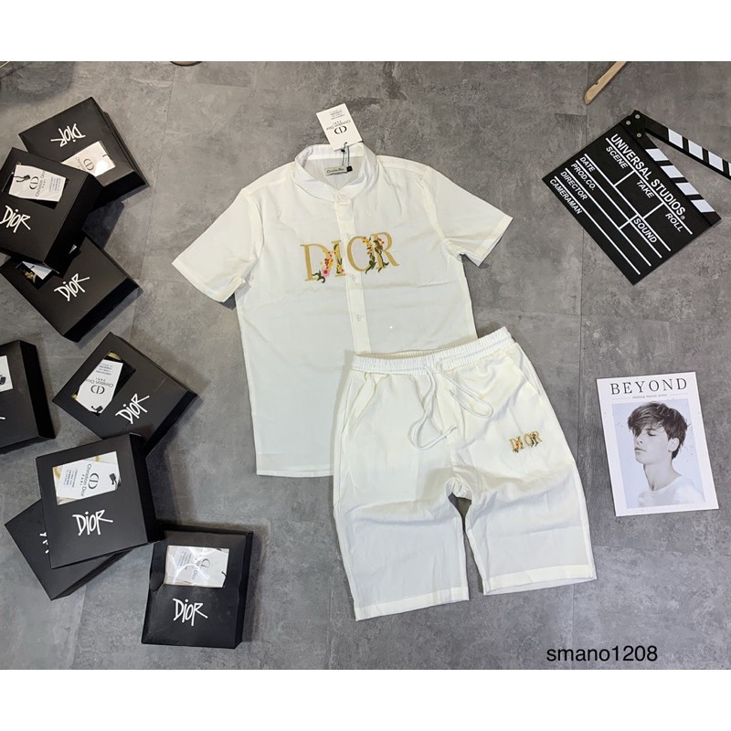 Đồ bộ đũi nam thêu hoa . Đồ bộ hè nam chất đũi 02 | BigBuy360 - bigbuy360.vn