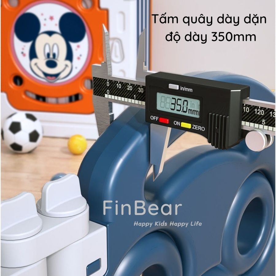 Quây cũi nhựa gấp gọn Pakey Mickey, nhiều kích thước sẵn 2 màu đáng yêu cho bé FINBEAR
