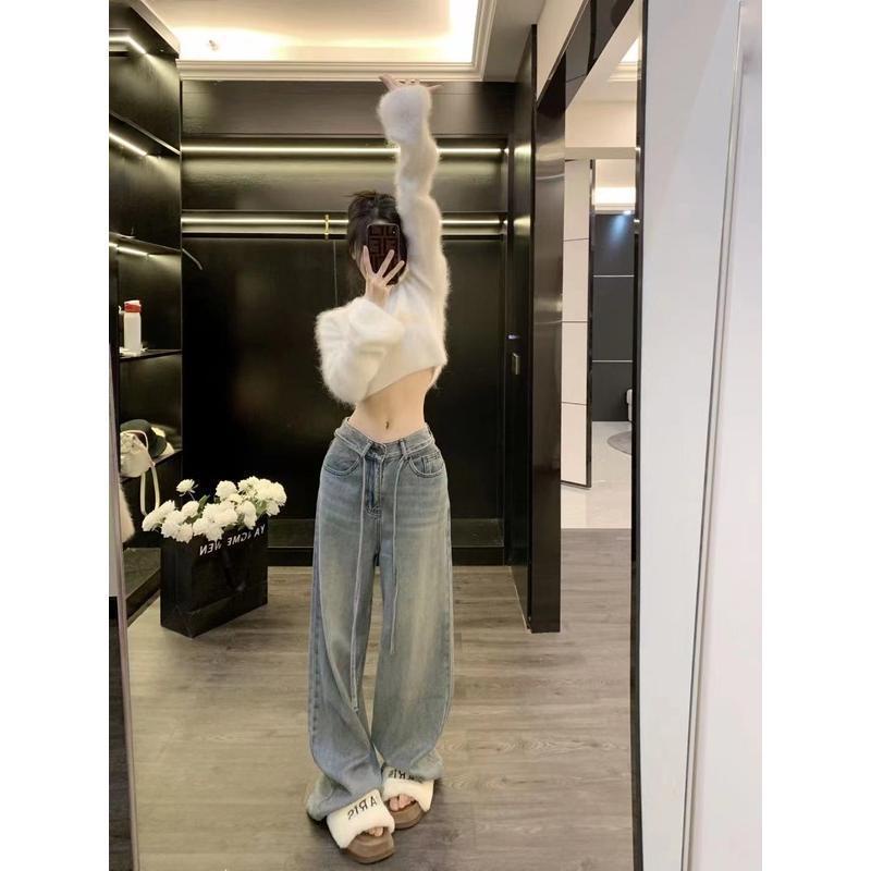 Áo Sweater Dệt Kim Tay Loe Thời Trang Thu Đông Dành Cho Nữ