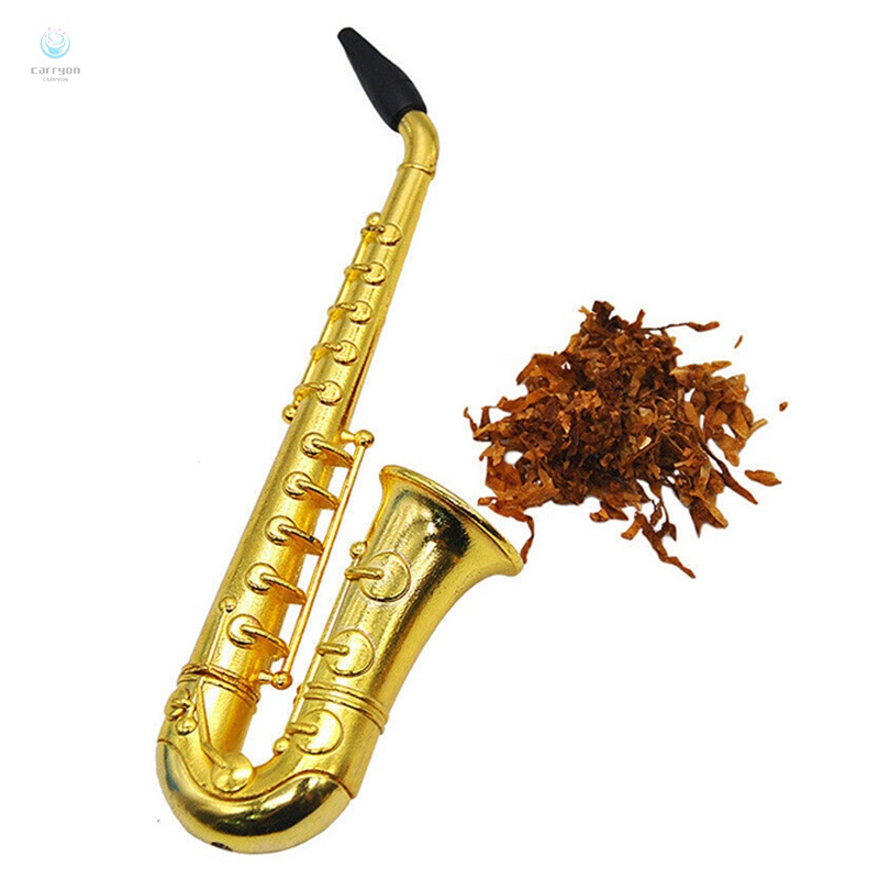 Tẩu Hút Thuốc Hình Kèn Saxophone Chất Liệu Hợp Kim 97mm