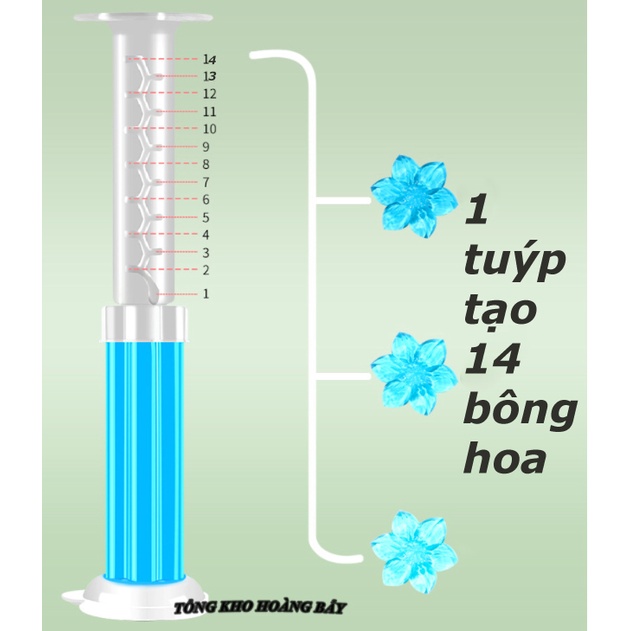 Gel thơm khử mùi, khử khuẩn, làm thơm bồn cầu, tạo hình bông hoa với 6 loại hương thơm dễ chịu cho nhà vệ sinh