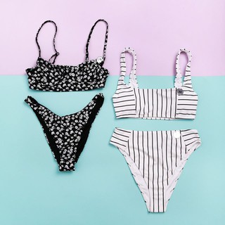 Set Bikini hai mãnh dây in hoa