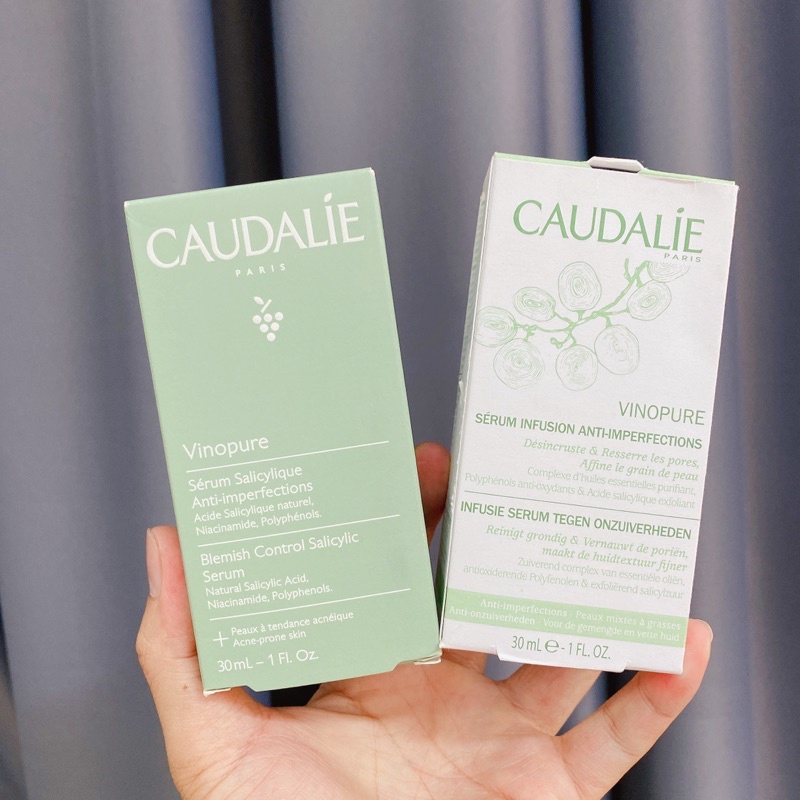(chuyên da mụn) Serum Caudalie Vinopure Blemish Control Infusion 30ml giúp giảm mụn thu nhỏ lỗ chân lông
