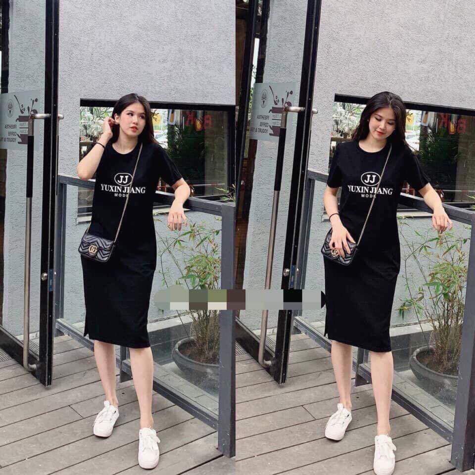 [Mã FAMAYWA2 giảm 10K đơn 50K] Đầm suông nữ JJ túi eo cổ tròn chất liệu cotton tàu dày mịn form rộng dưới 65kg | BigBuy360 - bigbuy360.vn