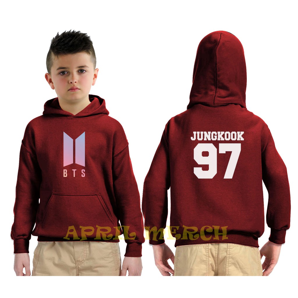 Áo Khoác Hoodie In Hình Bts Jungkook Thời Trang Cho Bé