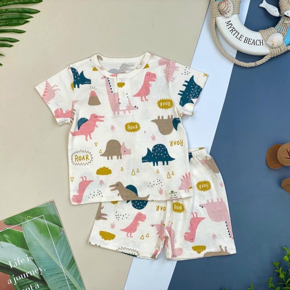 Bộ sơ sinh cộc tay mùa hè cho bé trai bé gái 6-36 tháng . Chất  siêu mềm, mịn , mát . Thương hiệu Litibaby