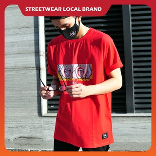 Áo thun streetwear unisex mrcc weeken mode màu đen, đỏ