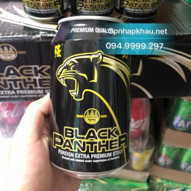 Bia Đen Black Panther 330ml (Cambodia) Thùng 24 Lon