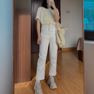 Áo gile len mỏng cổ V có cúc Bazic one
