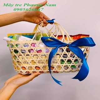 Giỏ tre đựng trái cây, bánh kẹo quà tết combo 10 cái