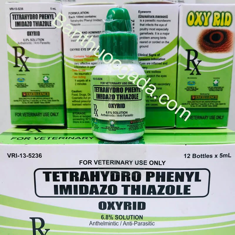 [Mã PET2405 giảm 10% đơn 250K] OXY RID - Bọt mắt, sâu mắt cho gà, lọ 5ml của EXCELLENCE