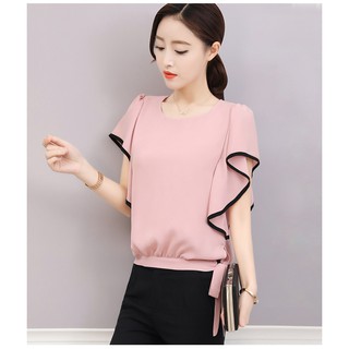 Áo kiểu nữ GIÁ SỈ tay lá sen lai cột nơ