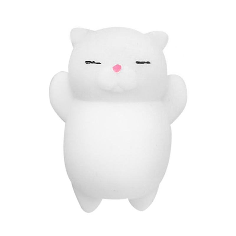 Hot 1Pcs Squishy Toy Mini Cat Squishy Mochi Soft Quishy Stress Relief Animal Toys ICE