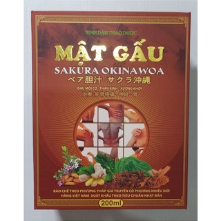 Mật gấu xoa bóp đau cơ đau lưng tinh dầu thảo dược Sakura Okinawoa