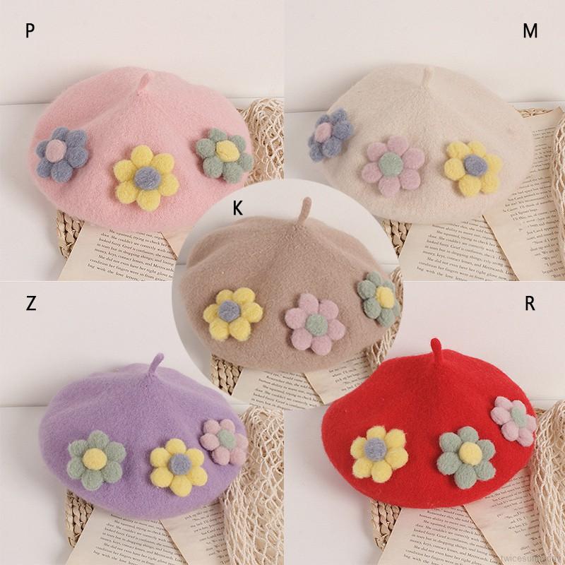 Nón Beret Dễ Thương Cho Bé Gái