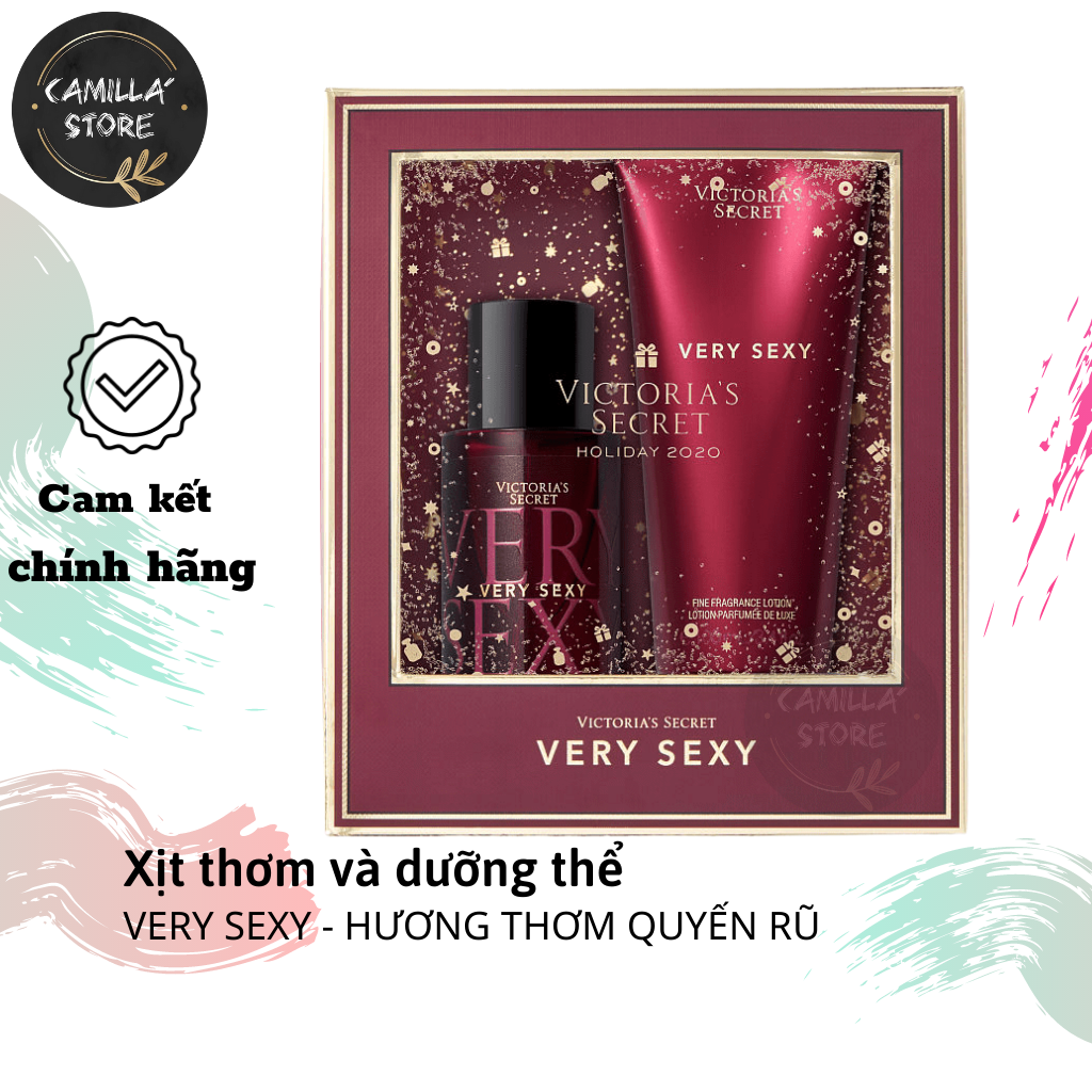 🌹 VERY SEXY 🌹 Set Xịt Thơm Body Mist xịt thơm toàn thân và Dưỡng Thể Victoria Secret - Very Sexy 🌹🌹🌹