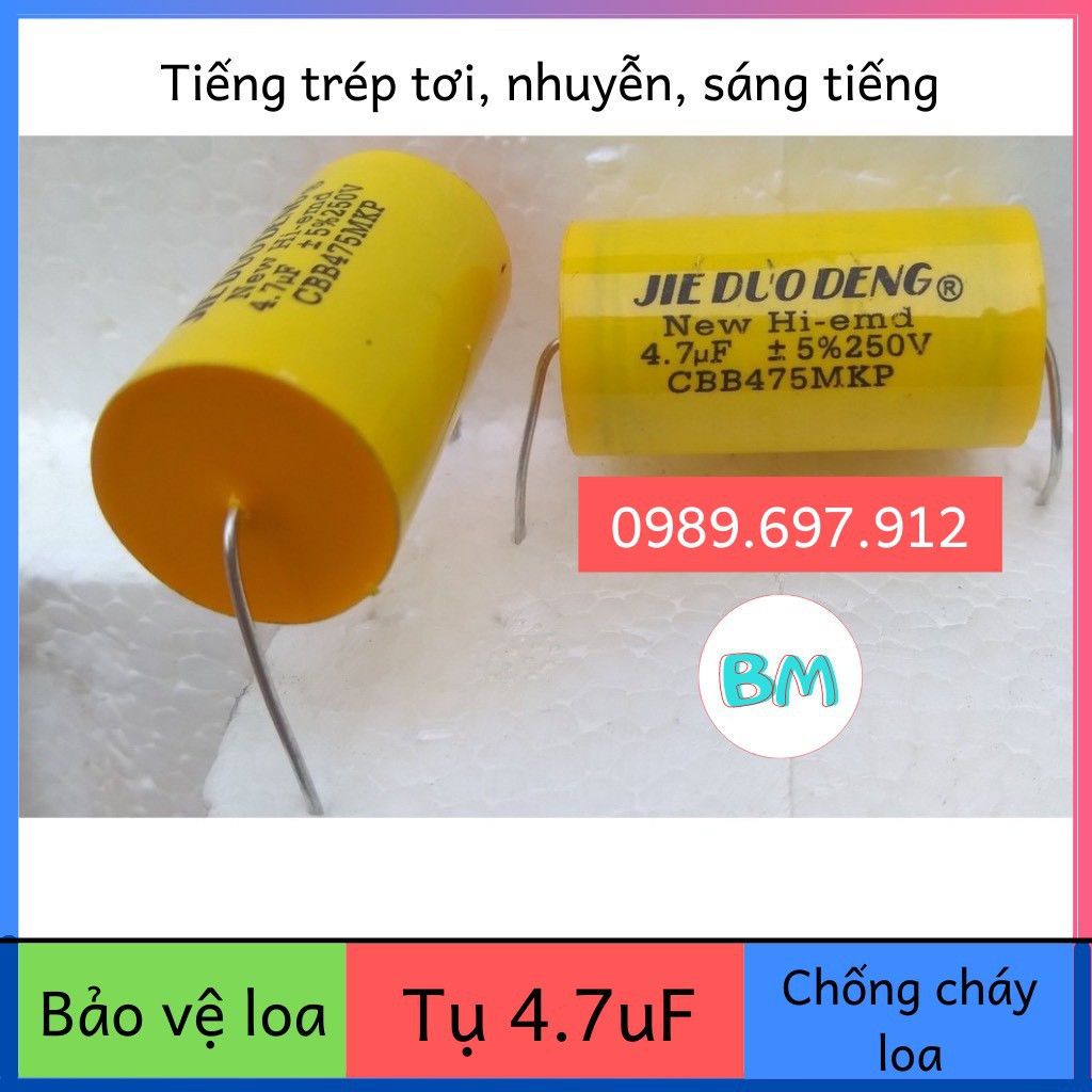 TỤ LOA TREBLE - 1.5uF 2.2uF 3.3uF 4.7uF 250V - TỤ PHÂN TẦN LOA TRÉP