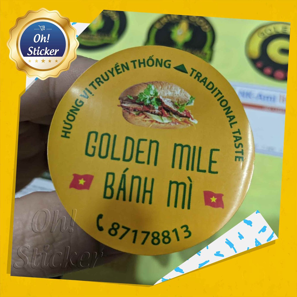 In Logo Sticker Dán Sản Phẩm Theo Yêu Cầu - Chất Lượng + GIÁ HUỶ DIỆT | Oh Sticker [Set 1000 tem]