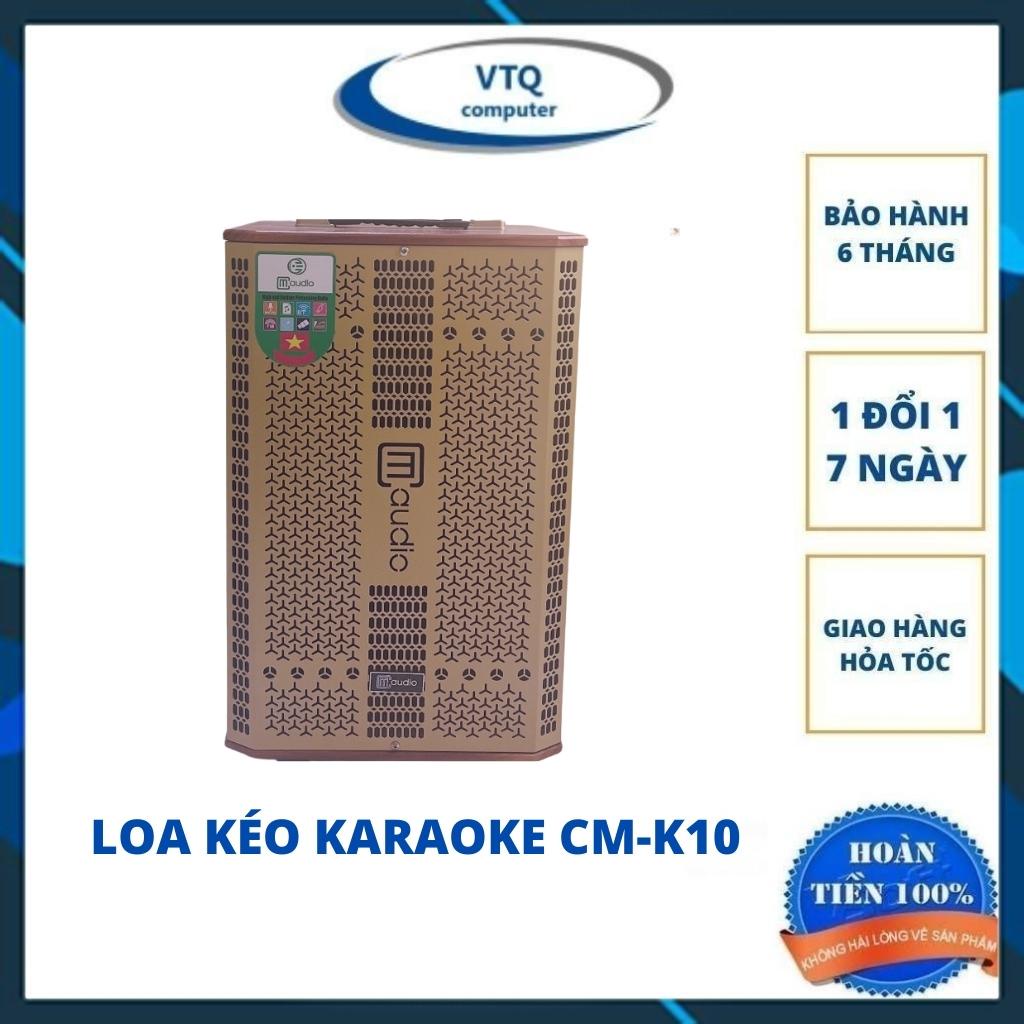 Loa kéo Bluetooth kraoke CM-K10 bass20 công suất lớn tặng kèm 2 micro
