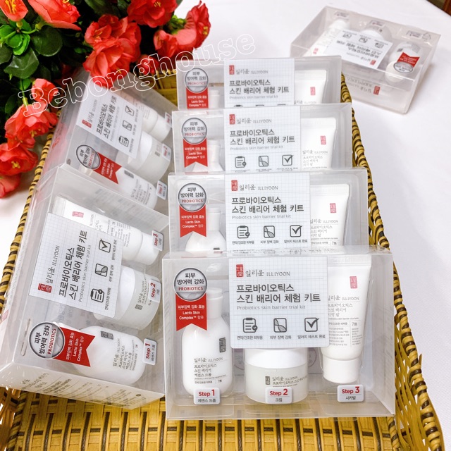 ILLIYOON Set dưỡng ẩm trắng da công nghệ men vi sinh Probiotics Skin Barrier Trial Kit