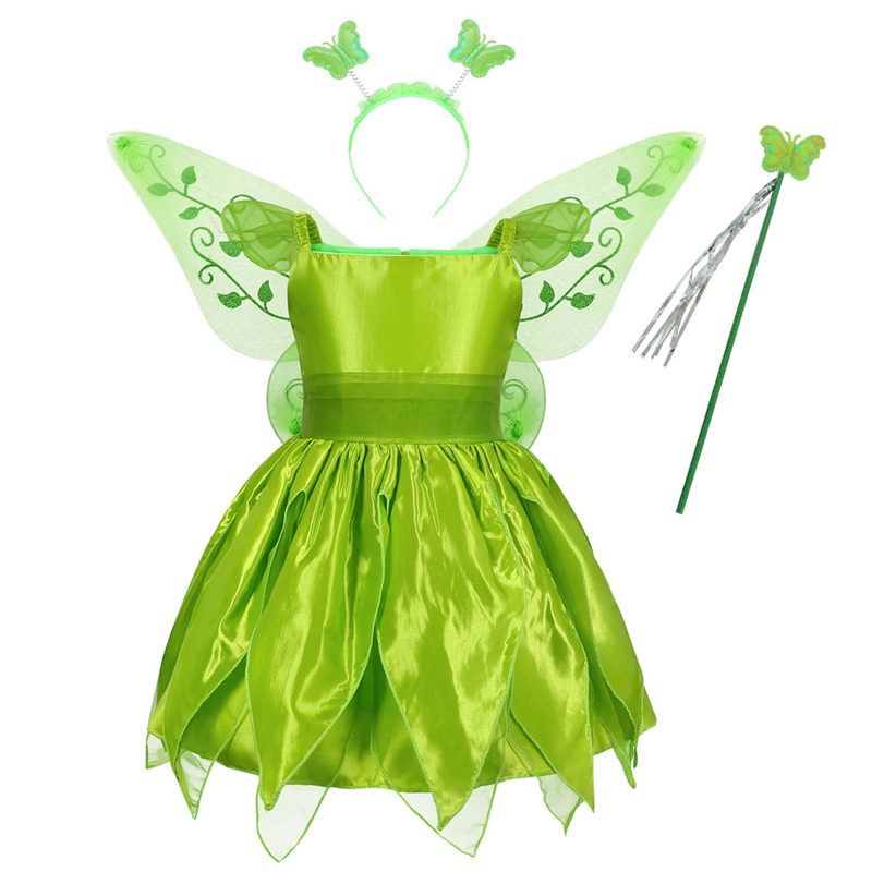 Bộ Trang Phục Hóa Trang Nàng Tiên Tinker Bell Dành Cho Trẻ Em 2-10 Tuổi
