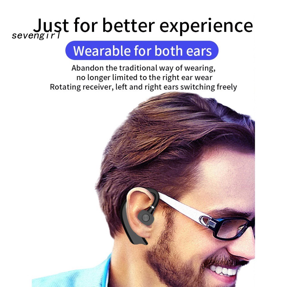 Set 2 Tai Nghe Bluetooth 5.0 Móc Vành Tai Tiện Dụng Kèm Phụ Kiện