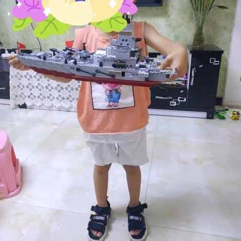 [Bản đủ 1005 chi tiết] Bộ đồ chơi lắp ráp xếp hình Non Lego Tàu Chiến Hạm, Lego thuyền phát triển tư duy