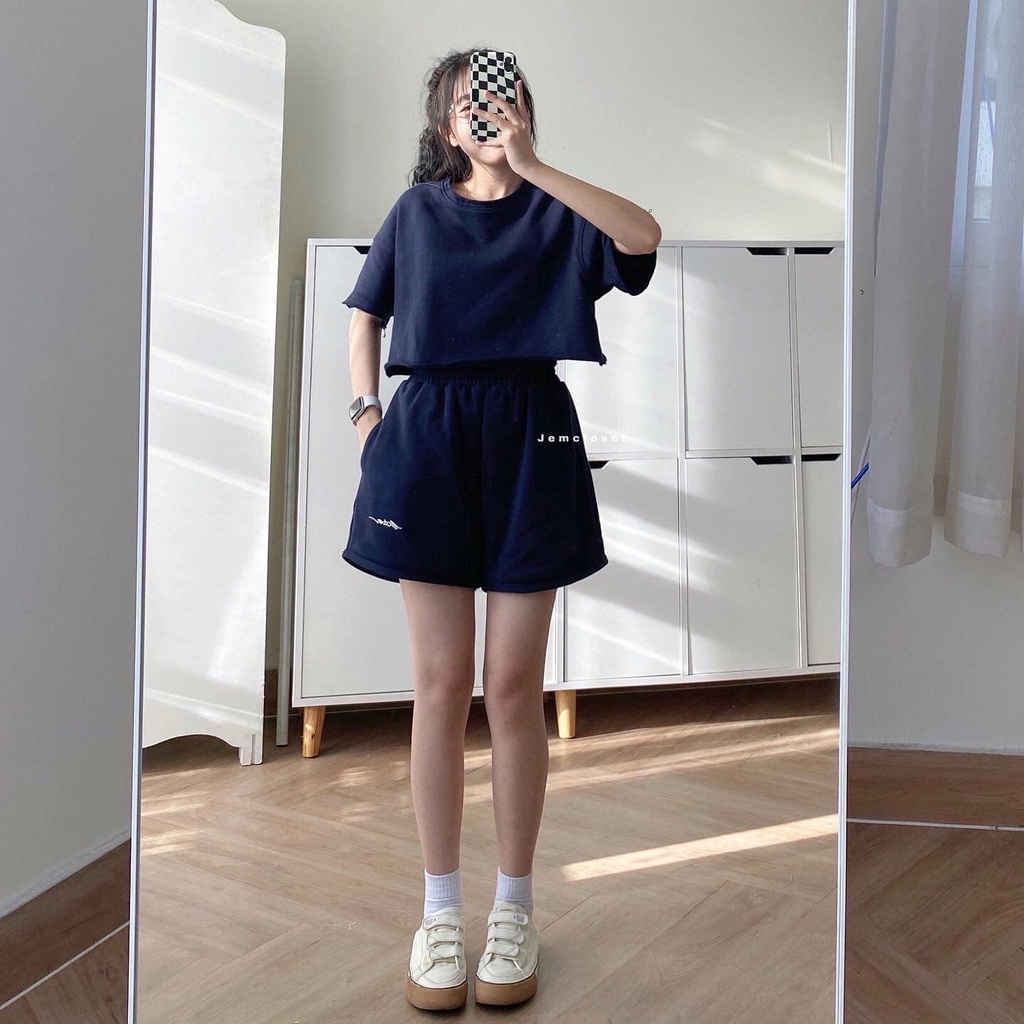 Set Đồ Nữ Siêu Xinh JEM CLOSET Set Áo Croptop Phong Cách Ulzzang Hàn Quốc Có Thể Tách Rời Và Mix Đồ Thoải Mái NATRE 8134