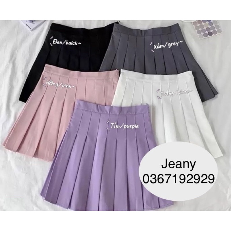 Chân váy tennis ngắn xếp ly 5 màu cao cấp hàng Quảng Châu - Jeany
